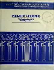 Cover of: Project Phoenix: the September 1978 field operation