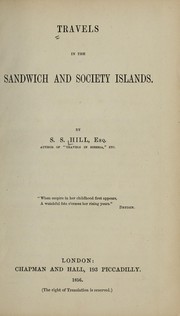 Cover of: Travels in the Sandwich and Society Islands