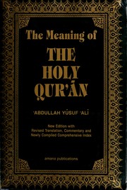 Cover of: The meaning of the Holy Qur'ān by Abdullah Yusuf Ali