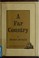Cover of: A far country