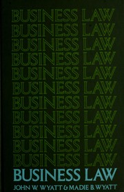 Cover of: Business law by John Walton Wyatt