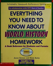 Cover of: Everything you need to know about world history homework by Anne Zeman