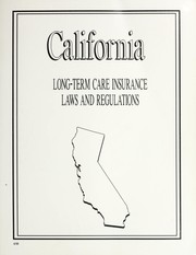 Cover of: California long-term care insurance laws and regulations.