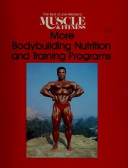 Cover of: More bodybuilding nutrition and training programs.