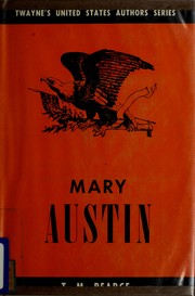 Cover of: Mary Hunter Austin by T. M. Pearce