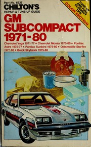 Cover of: GM subcompact 1971-80 by John Harold Haynes