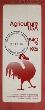 Agriculture USA by United States. Social and Economic Statistics Administration
