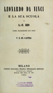 Cover of: Leonardo da Vinci e la sua scuola by A.-F Rio