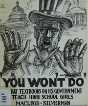 Cover of: "You won't do": what textbooks on U.S. Government teach high school girls : with "Sexism in textbooks, an annotated source list of 150+ studies and remedies"
