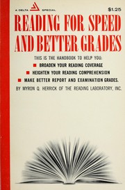 Cover of: Reading for speed and better grades