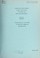 Cover of: Economic analysis of the proposed Big Sandy - Hilger federal aid secondary routing