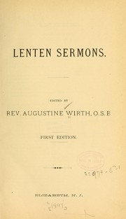 Cover of: Lenten sermons