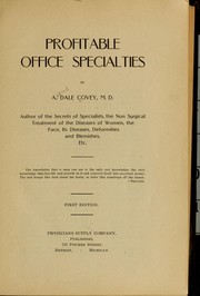 Profitable office specialities by Alfred Dale Covey