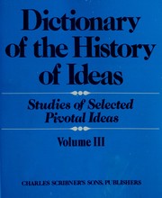 Cover of: Dictionary of the history of ideas by Philip P. Wiener, editor in chief.