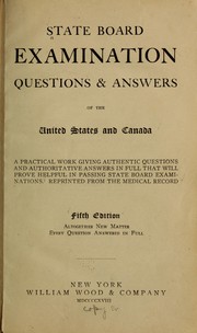 State board examination questions & answers of the United States and Canada