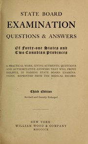 State board examination questions & answers of forty-one states and two Canadian provinces