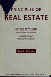 Cover of: Principles of real estate