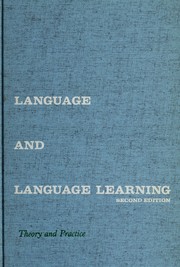 Cover of: Language and language learning: theory and practice. by Nelson H. Brooks