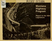 Cover of: Montana highway program: report to the forty-eighth Legislature