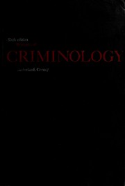 Criminology by Edwin Hardin Sutherland