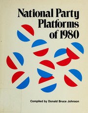 Cover of: National party platforms of 1980.