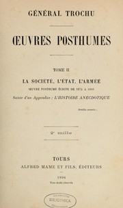 Oeuvres posthumes by Louis Jules Trochu