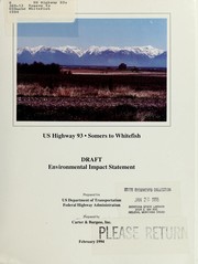 Cover of: US Highway 93, Somers to Whitefish: draft environmental impact statement