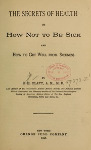 Cover of: The secrets of health