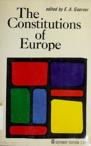 Cover of: The Constitutions of Europe.