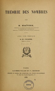 Cover of: Théorie des nombres