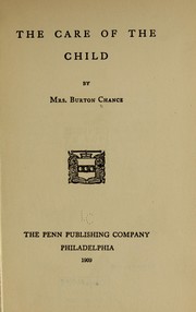 Cover of: The care of the child