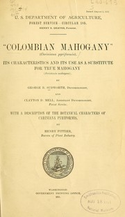 Cover of: "Colombian mahogany" (Cariniana pyriformis): its characteristics and its use as a substitute for true mahogany (Swietenia mahagoni)