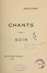 Cover of: Chant du soir