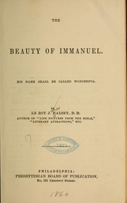 Cover of: The beauty of Immanuel: His name shall be called Wonderful