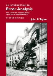 Cover of: An introduction to error analysis by Taylor, John R.