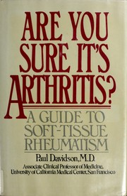 Cover of: Are you sure it's arthritis? by Davidson, Paul, Davidson, Paul