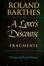 Cover of: A lover's discourse by Roland Barthes