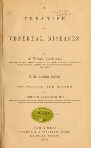 Cover of: A treatise on venereal diseases. by Auguste-Théodore Vidal