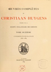 Cover of: Oeuvres complètes de Christiaan Hugens by Christiaan Huygens