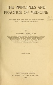 Cover of: The principles and practice of medicine ... by Sir William Osler