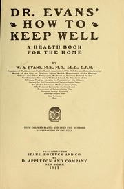 Cover of: Dr. Evans' How to keep well