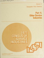 1977 census of service industries by United States. Bureau of the Census