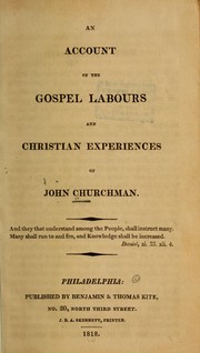 Cover of: An account of the gospel labours and Christian experiences