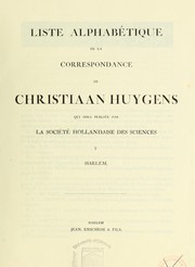 Cover of: Oeuvres complètes de Christiaan Hugens by Christiaan Huygens