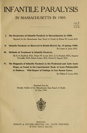Cover of: Infantile paralysis in Massachusetts in 1909