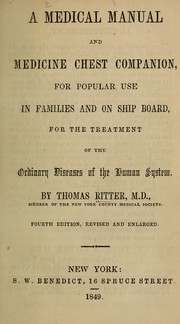 Cover of: A medical manual and medicine chest companion