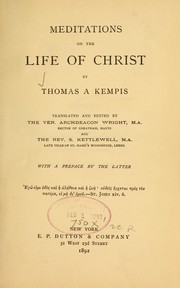 Cover of: Meditations on the life of Christ...