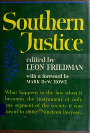 Cover of: Southern justice. by Leon Friedman