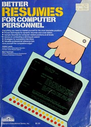 Cover of: Better résumés for computer personnel