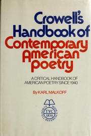 Cover of: Crowell's handbook of contemporary American poetry. by Karl Malkoff